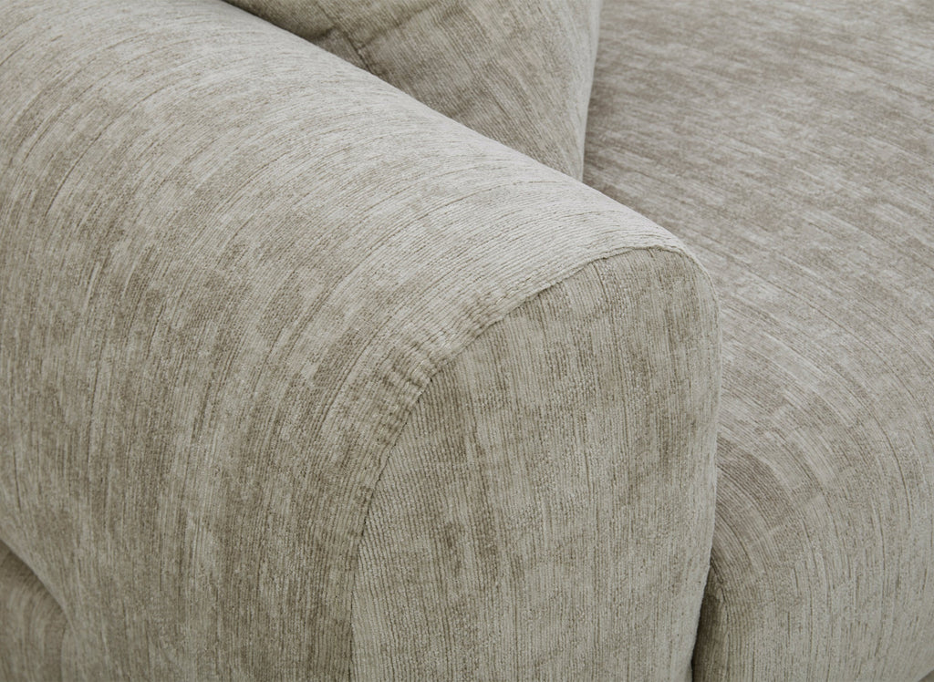 Canapé d'angle en velours chiné taupe BALIANE
