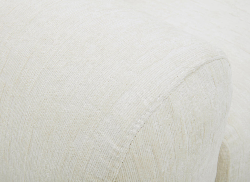 Canapé d'angle en velours chiné beige BALIANE