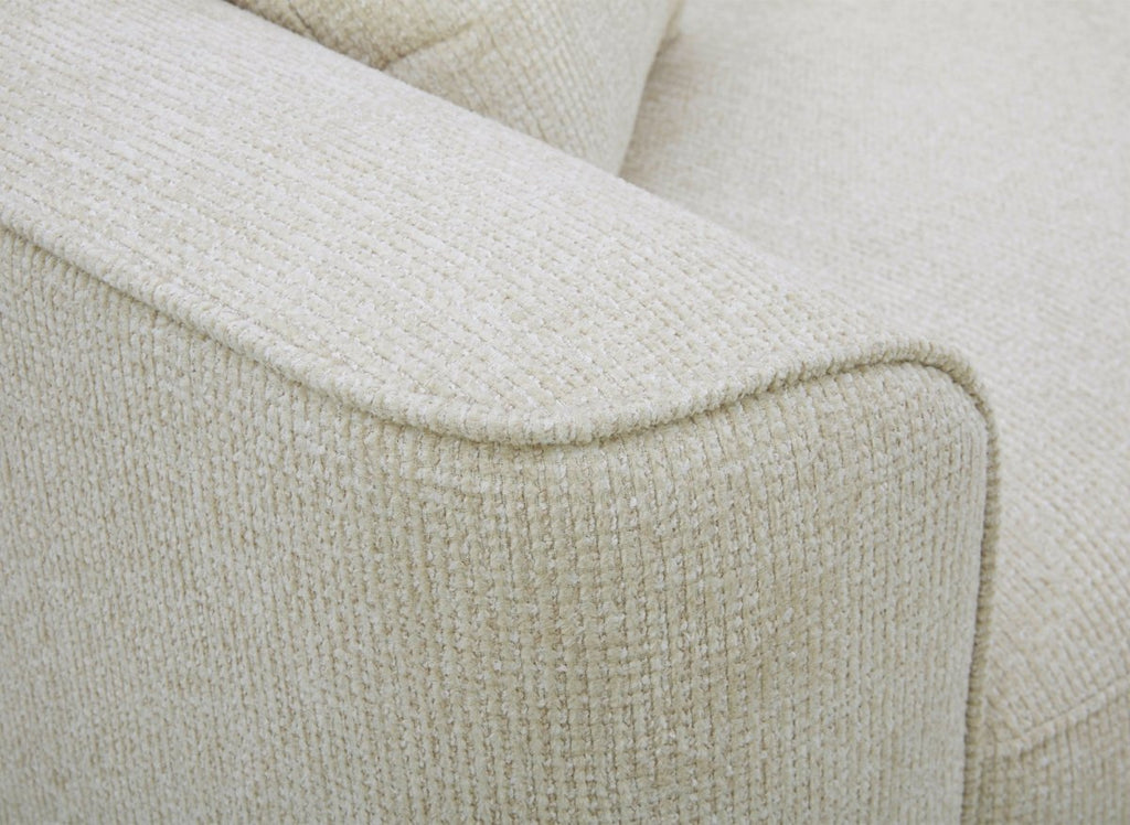 Canapé 3 places en velours chiné beige CARLOTA