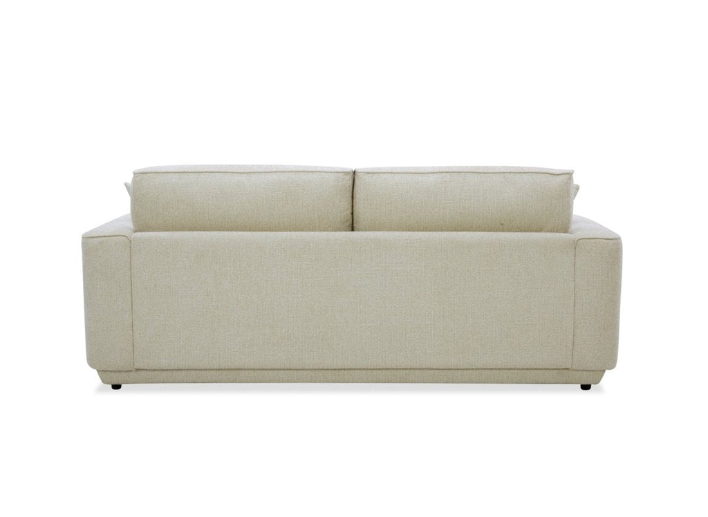 Canapé 3 places en velours chiné beige CARLOTA