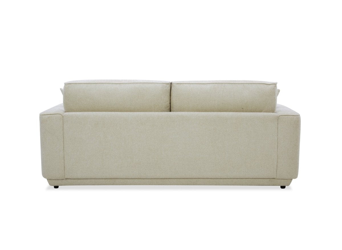 Canapé 3 places en velours chiné beige CARLOTA