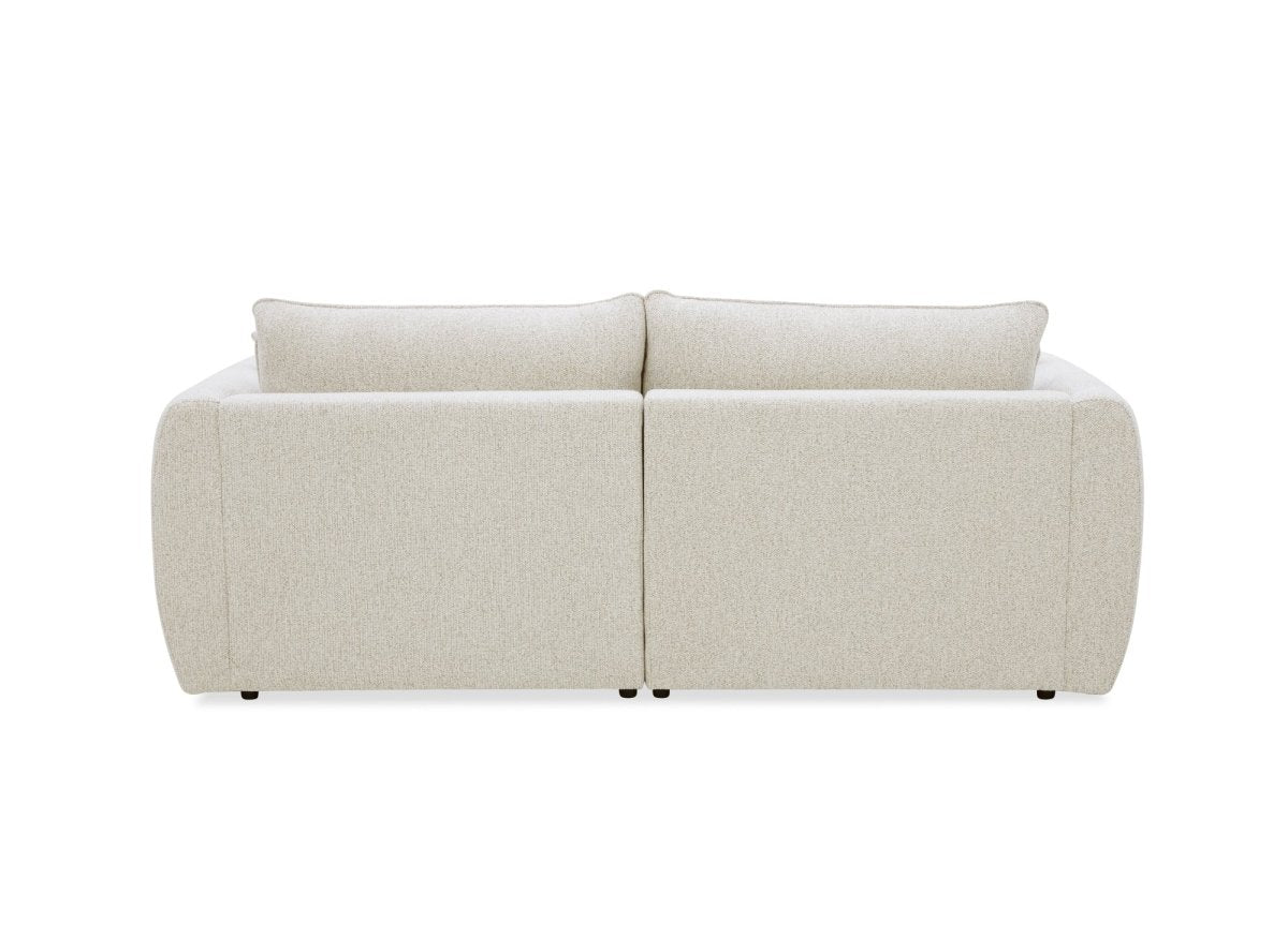 Canapé 3 places en velours texturé beige NALYA