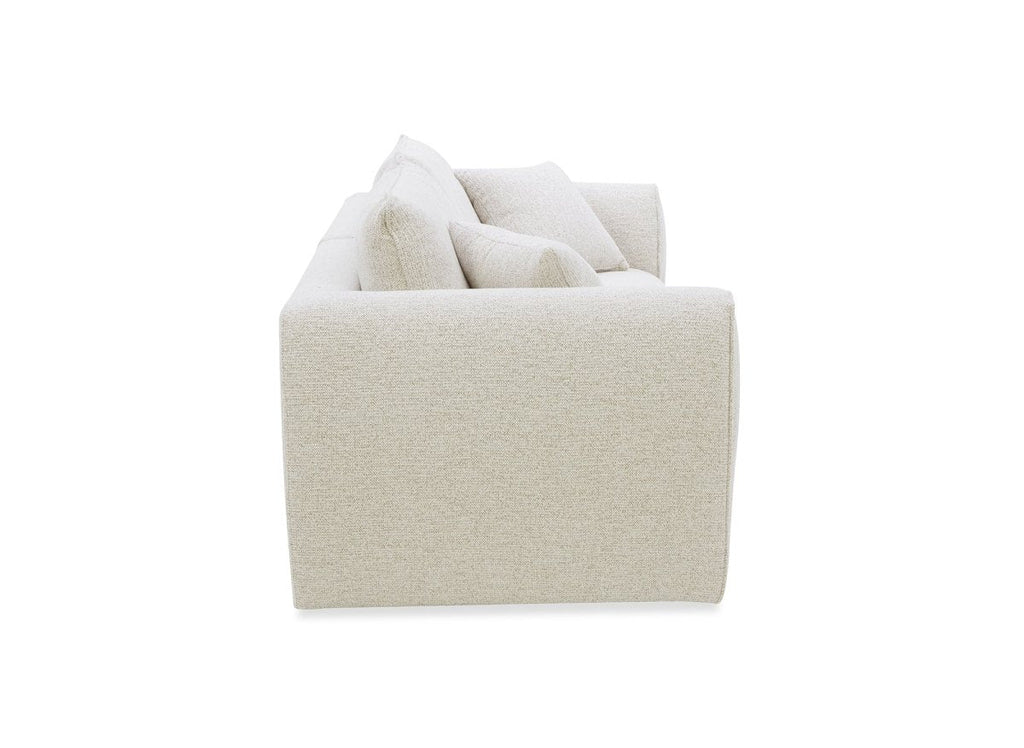 Canapé 3 places en velours texturé beige NALYA