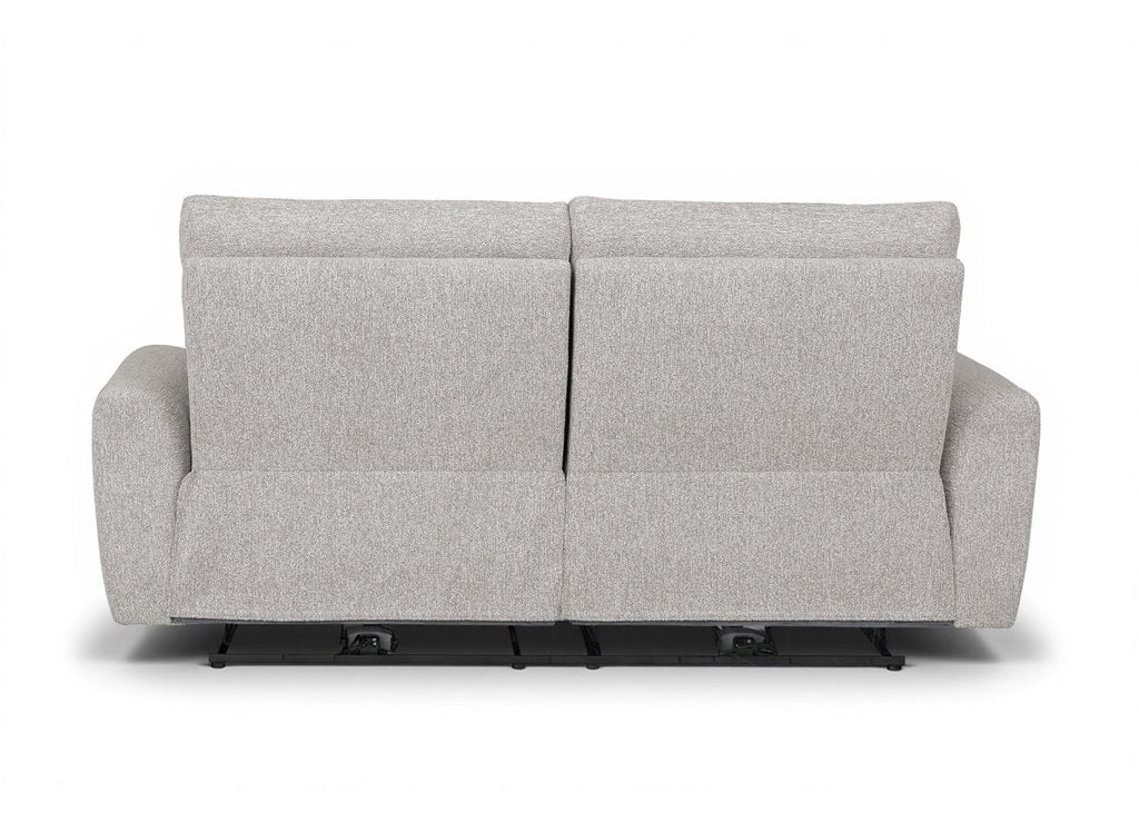 Canapé 3 places relax électrique en tissu bouclette beige DAVY