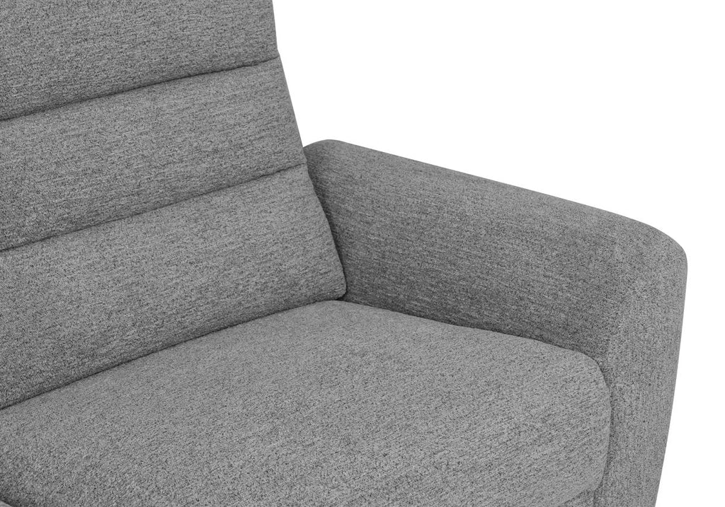 Canapé 3 places relax électrique en tissu bouclette gris DAVY