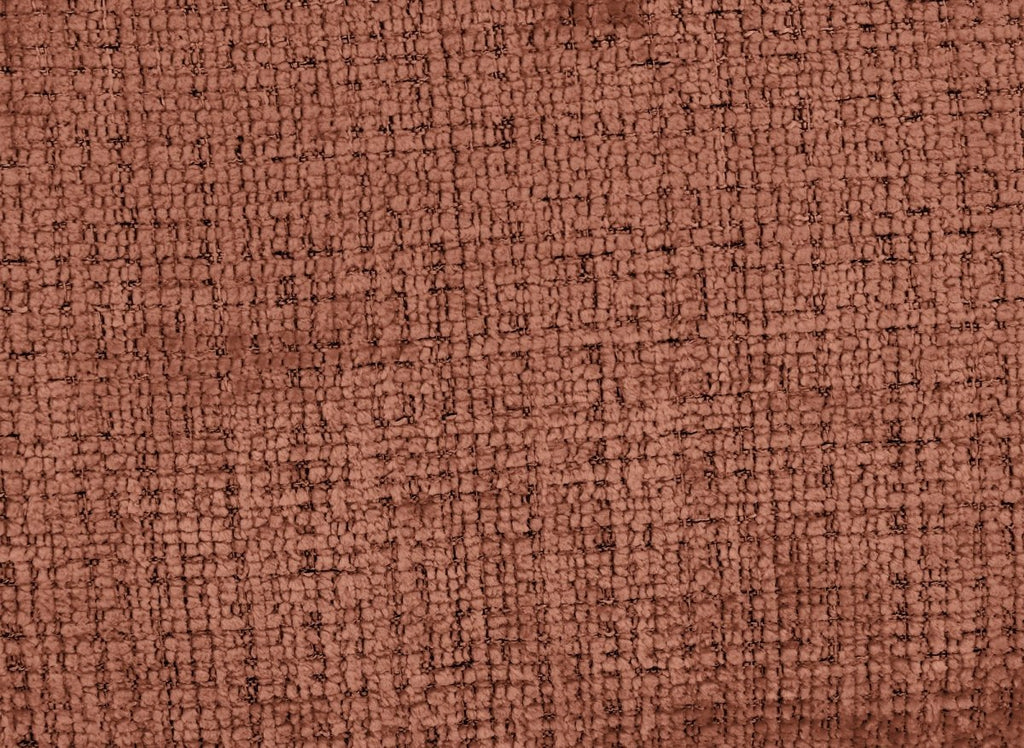 Canapé convertible avec coffre 3 places en velours chiné terracotta RALYA