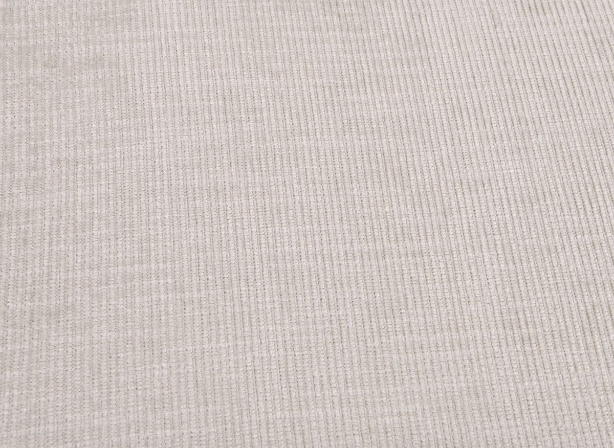 Canapé convertible avec coffre en velours chiné beige BARNEY - Angle gauche