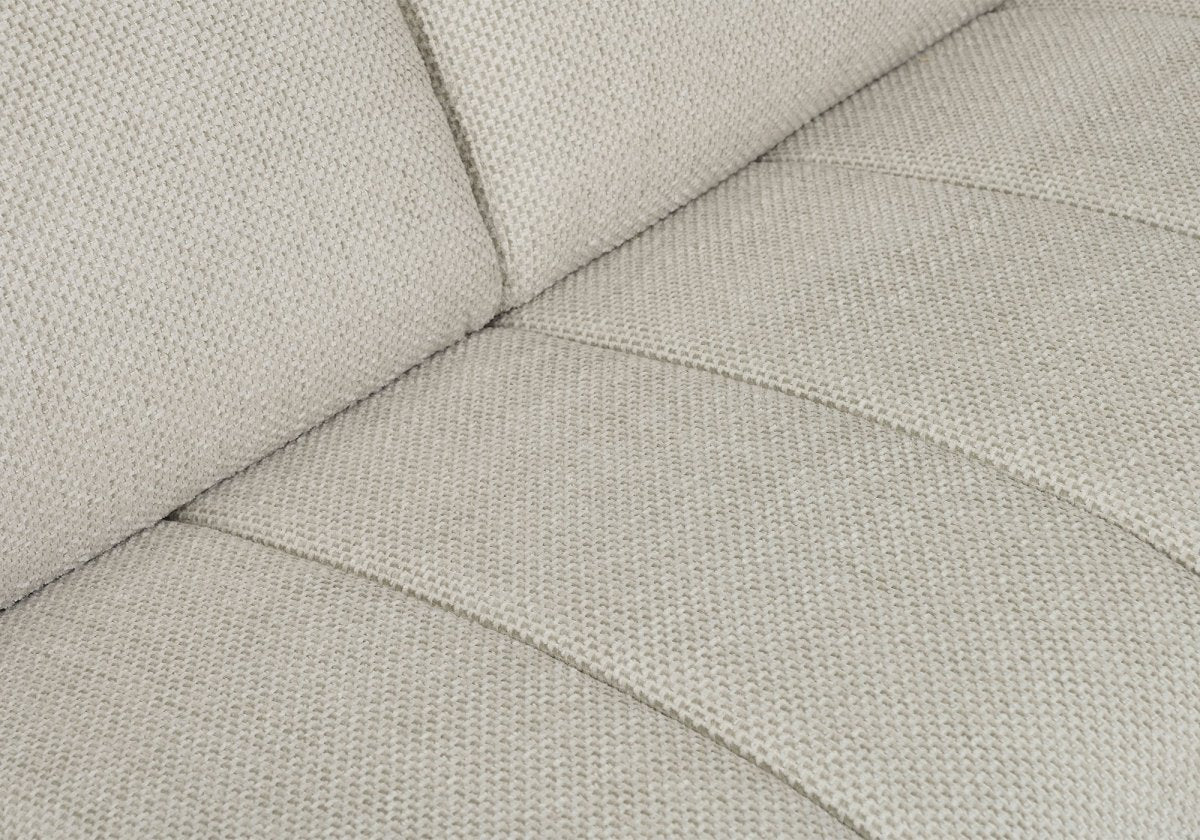 Canapé convertible express 3 places en tissu beige ISANDRO