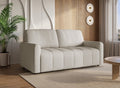 Canapé convertible express 3 places en tissu beige ISANDRO