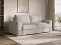 Canapé convertible express 3 places en velours chiné beige AMAURY