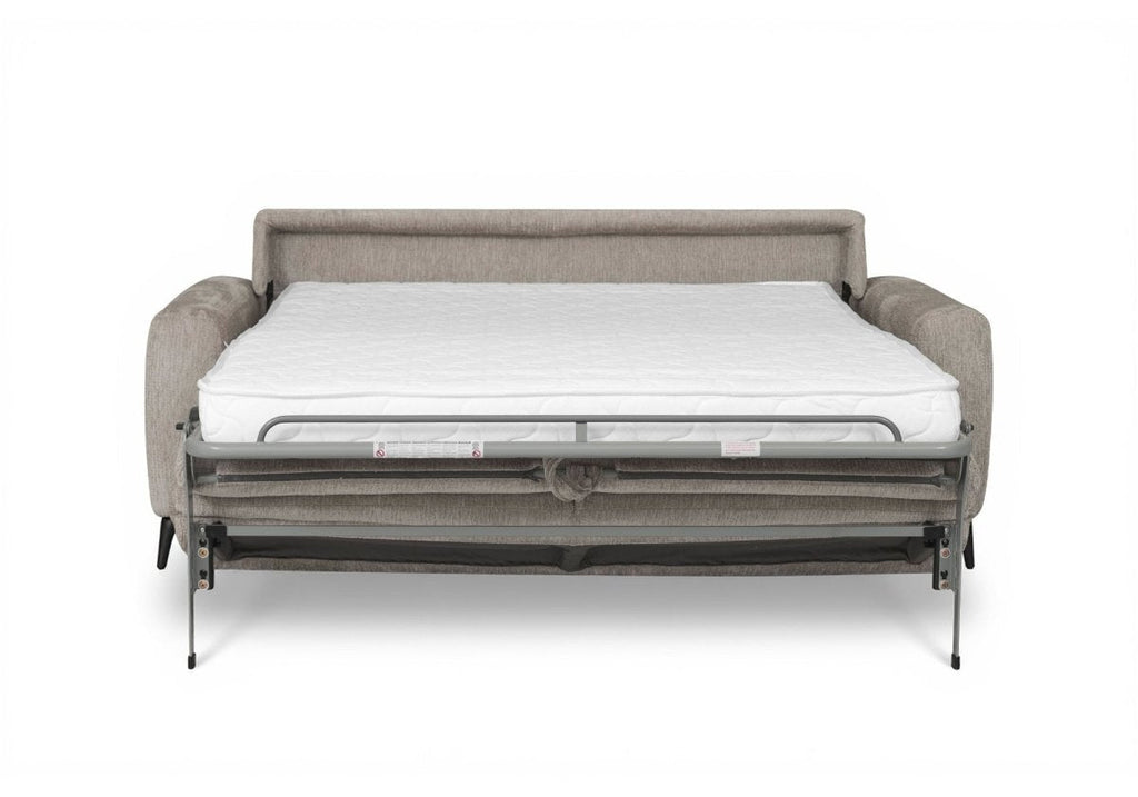 Canapé convertible express 3 places en velours chiné beige NONA