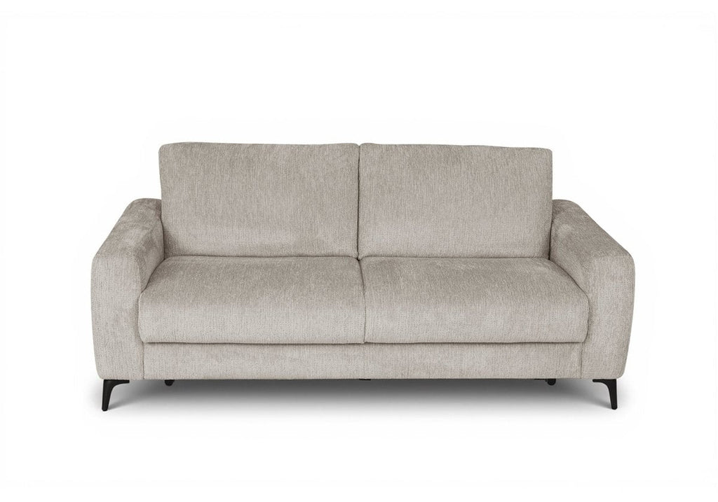 Canapé convertible express 3 places en velours chiné beige NONA