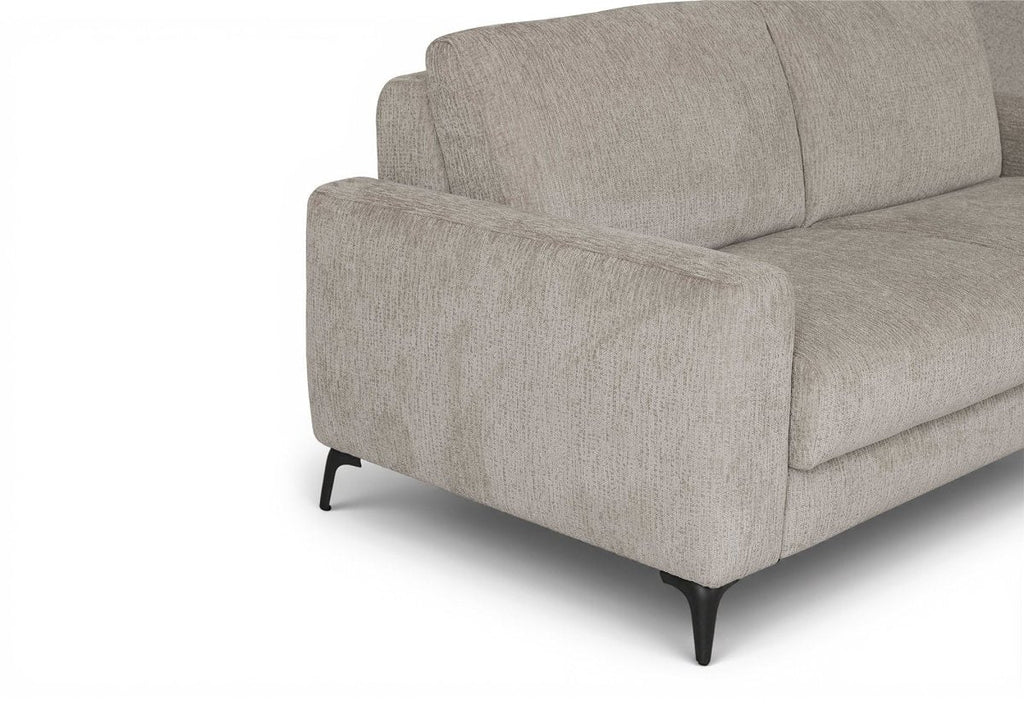 Canapé convertible express 3 places en velours chiné beige NONA