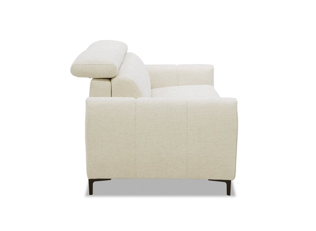 Canapé convertible express 3 places en velours texturé beige CALEB