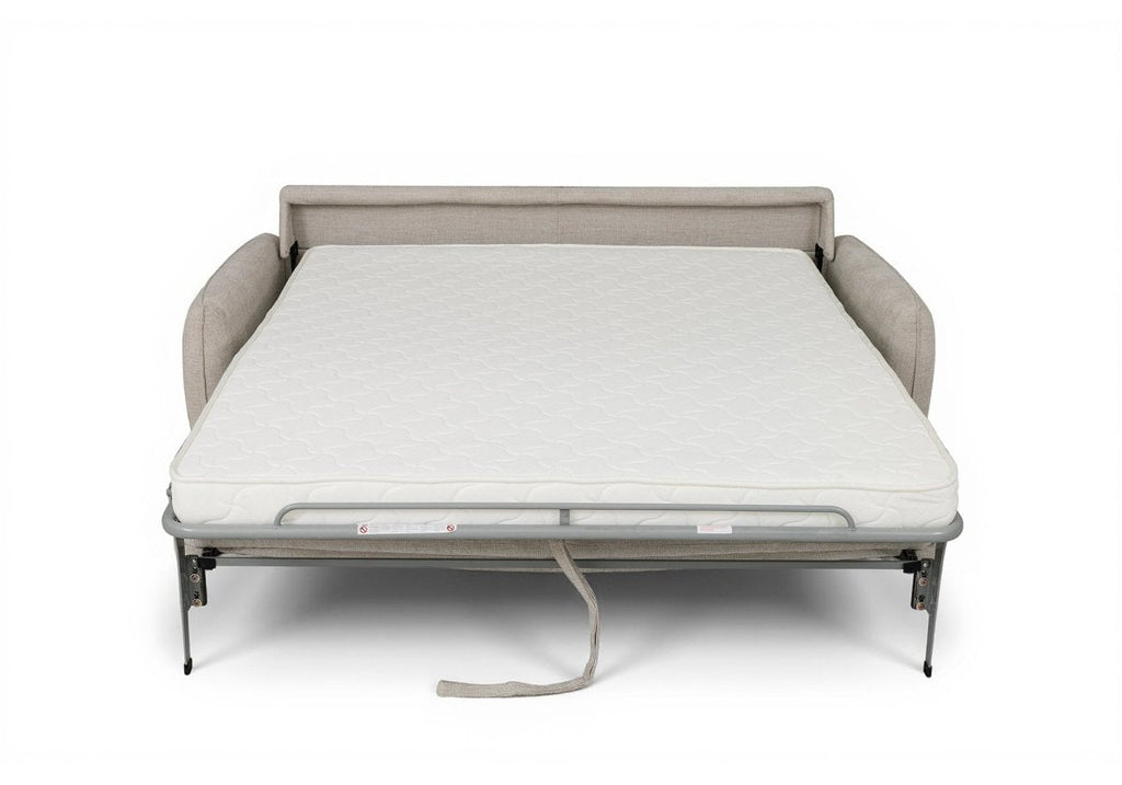 Canapé convertible express 3 places en velours texturé beige CHIARA