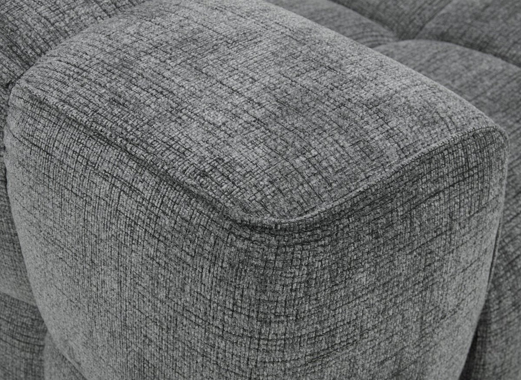 Canapé convertible express 3 places en velours texturé gris BASILE