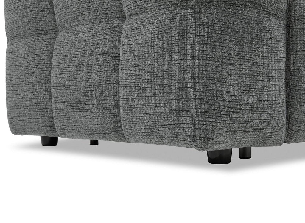 Canapé convertible express 3 places en velours texturé gris BASILE