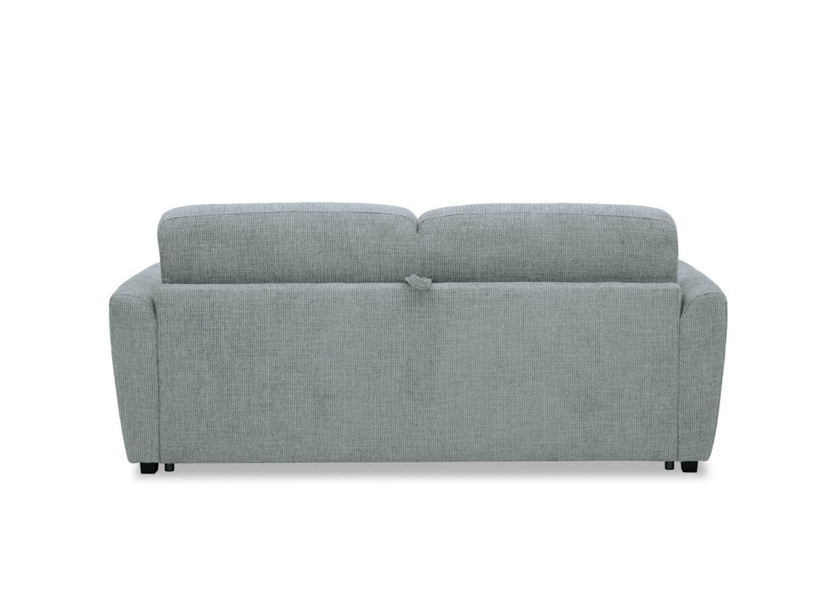 Canapé convertible express 3 places en velours texturé gris KALIANA