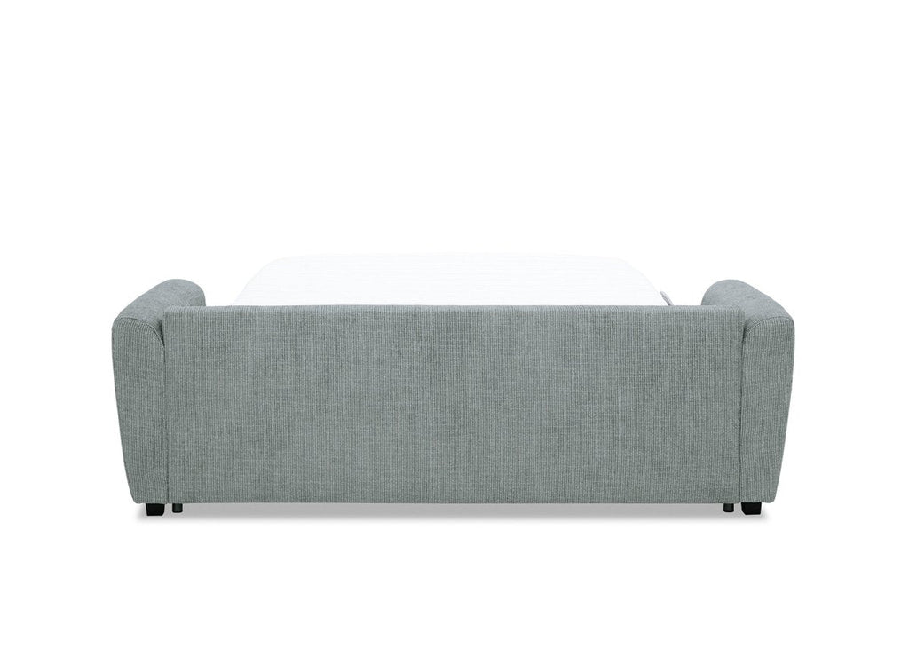 Canapé convertible express 3 places en velours texturé gris KALIANA