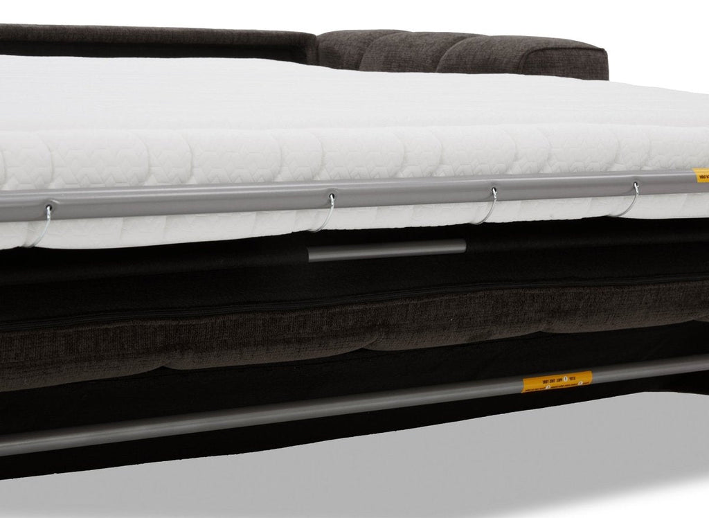 Canapé convertible express 3 places en velours texturé marron BASILE