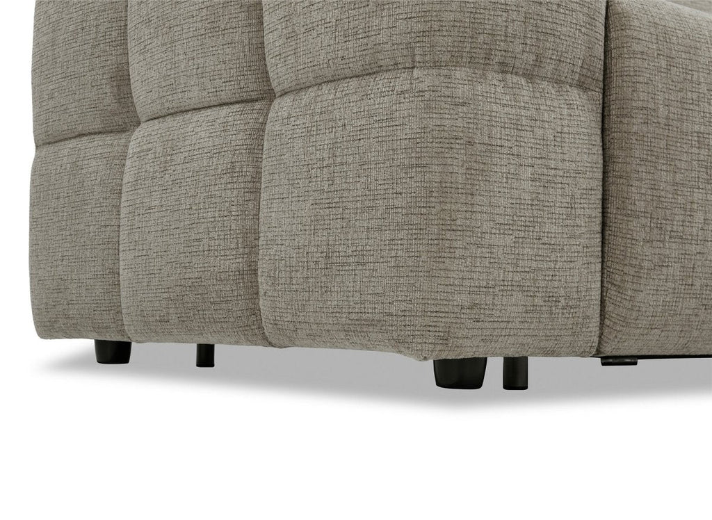 Canapé convertible express 3 places en velours texturé taupe BASILE