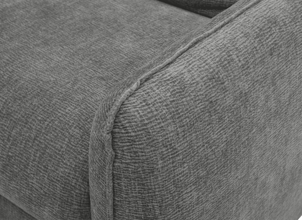 Canapé convertible express 3 places matelas 15 cm en tissu texturé gris ADILIO