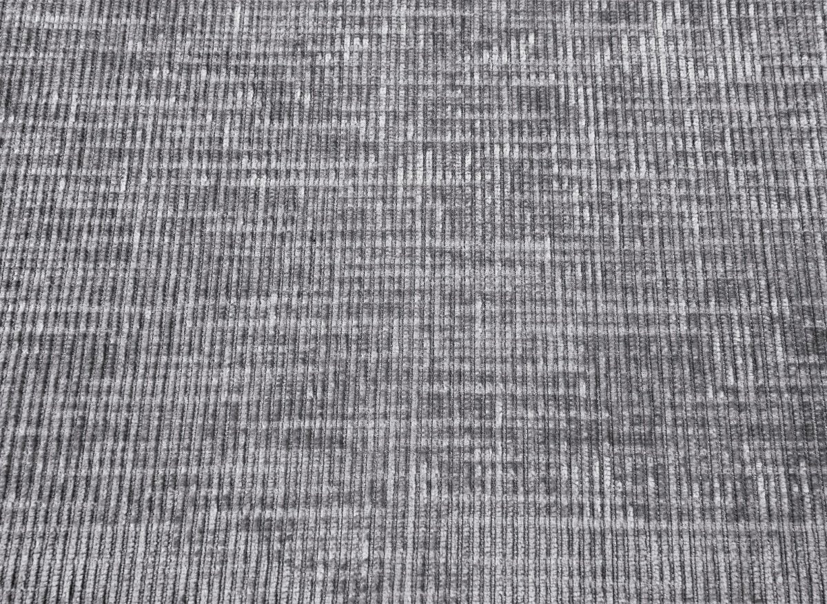 Canapé d'angle convertible avec coffre en velours chiné gris LUFY - Angle gauche