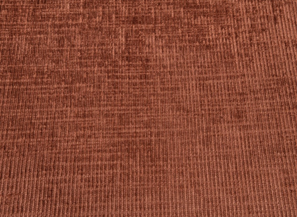 Canapé d'angle convertible avec coffre en velours chiné terracotta LUFY - Angle droit