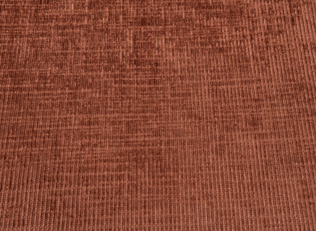 Canapé d'angle convertible avec coffre en velours chiné terracotta LUFY - Angle gauche
