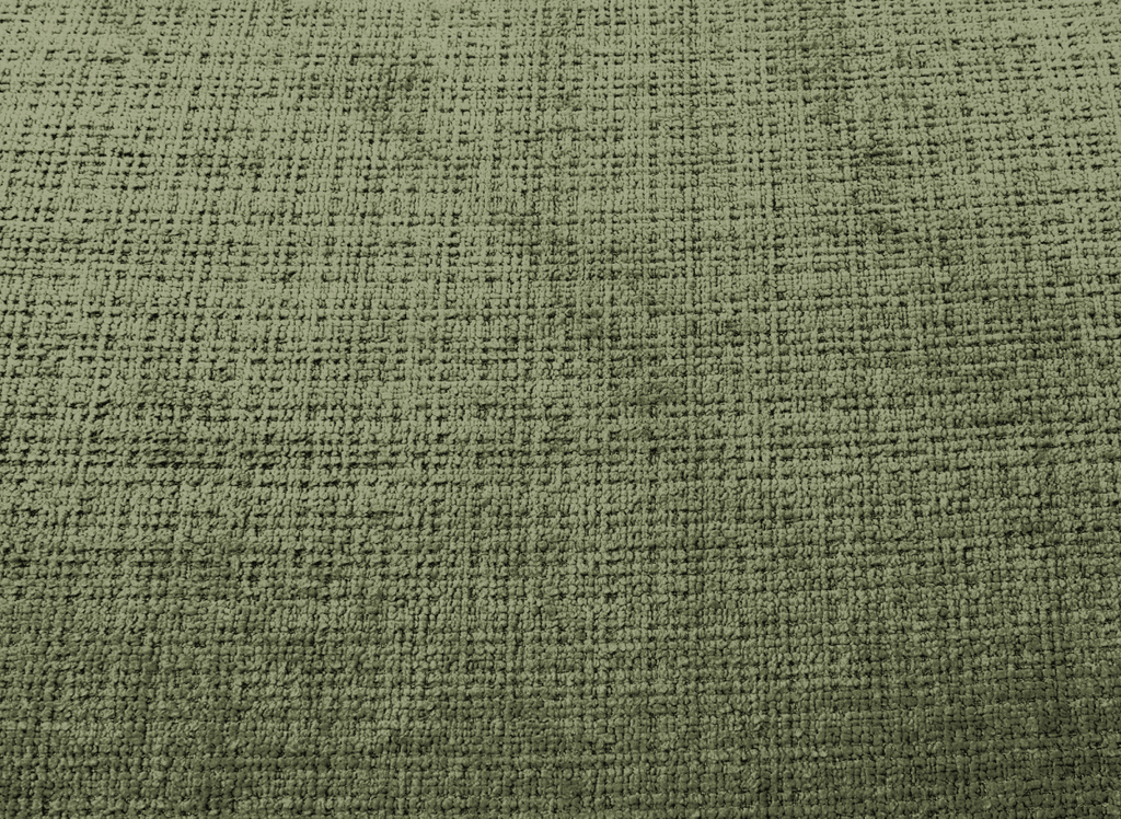 Canapé d'angle convertible avec coffre en velours chiné vert olive MAHLONE - Angle droit