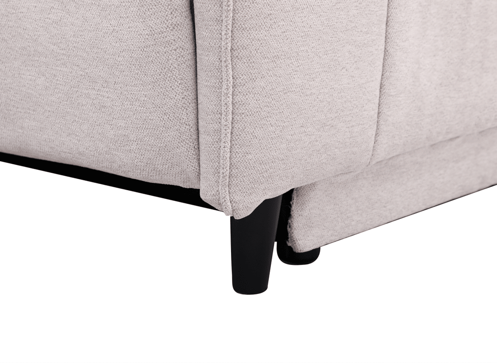 Canapé d’angle relax électrique en tissu beige LUDMILA - Angle gauche