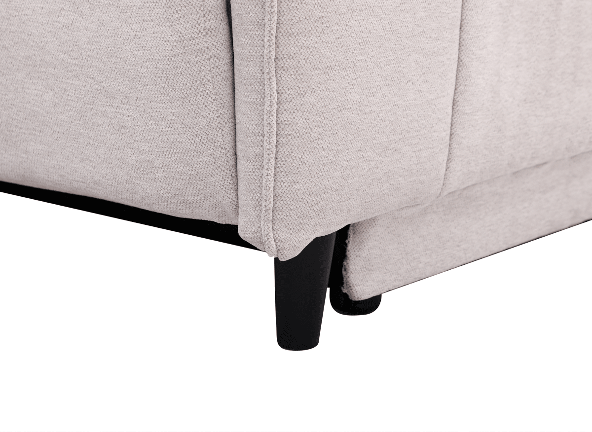 Canapé d’angle relax électrique en tissu beige LUDMILA - Angle gauche
