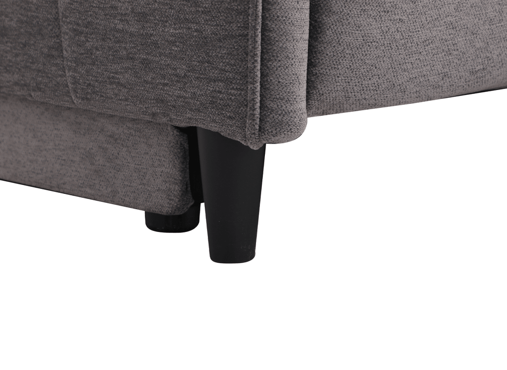 Canapé d’angle relax électrique en tissu gris foncé LUDMILA - Angle droit