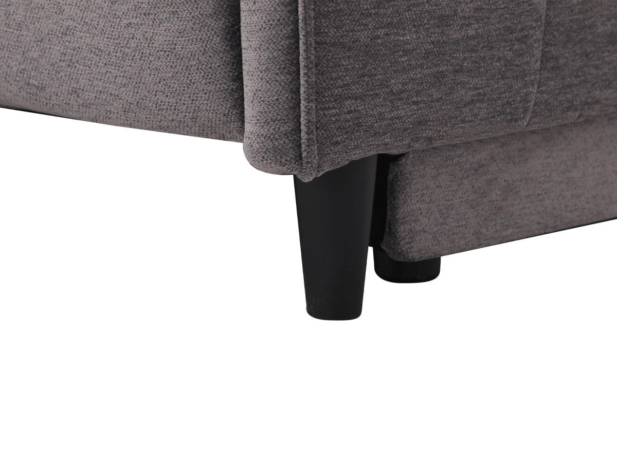 Canapé d’angle relax électrique en tissu gris foncé LUDMILA - Angle gauche