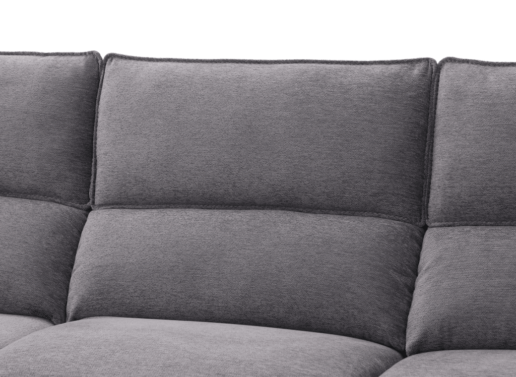 Canapé d’angle relax électrique en tissu gris foncé LUDMILA - Angle gauche