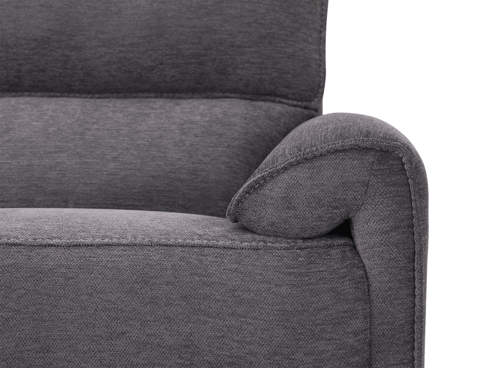 Canapé d’angle relax électrique en tissu gris foncé LUDMILA - Angle gauche
