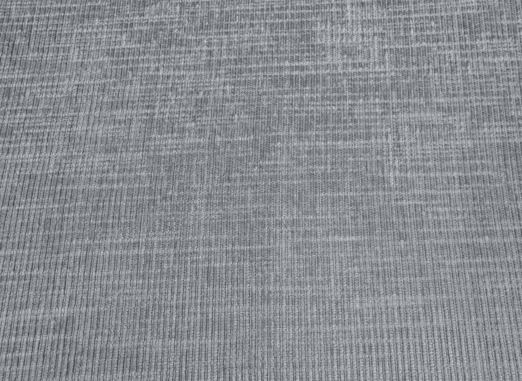 Canapé panoramique convertible avec coffre en velours chiné gris MARIANO- Angle gauche