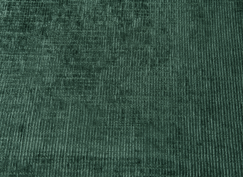 Canapé panoramique convertible avec coffre en velours chiné vert olive MARIANO- Angle droit
