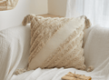 Coussin beige à tissu texturé 45x45 cm NEVADA
