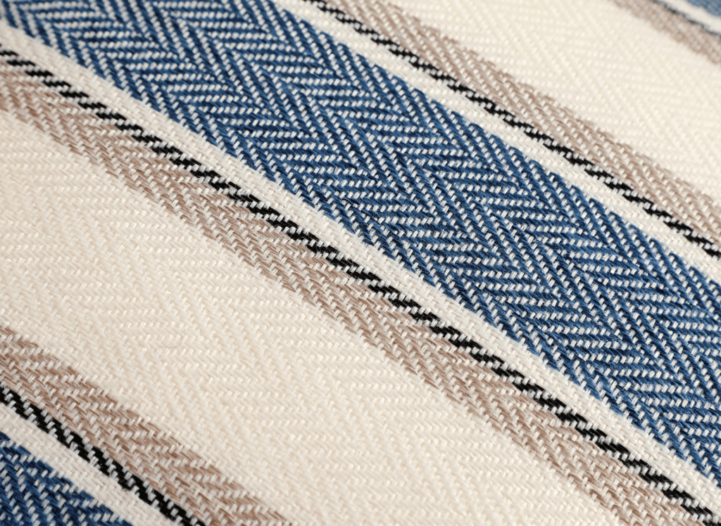 Coussin beige et bleu à rayures 45x45 cm RIVIERA