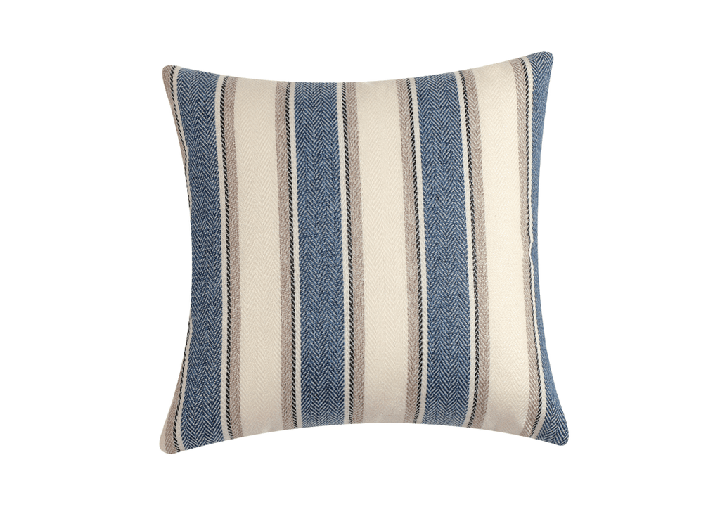 Coussin beige et bleu à rayures 45x45 cm RIVIERA