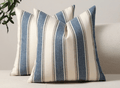 Coussin beige et bleu à rayures 45x45 cm RIVIERA