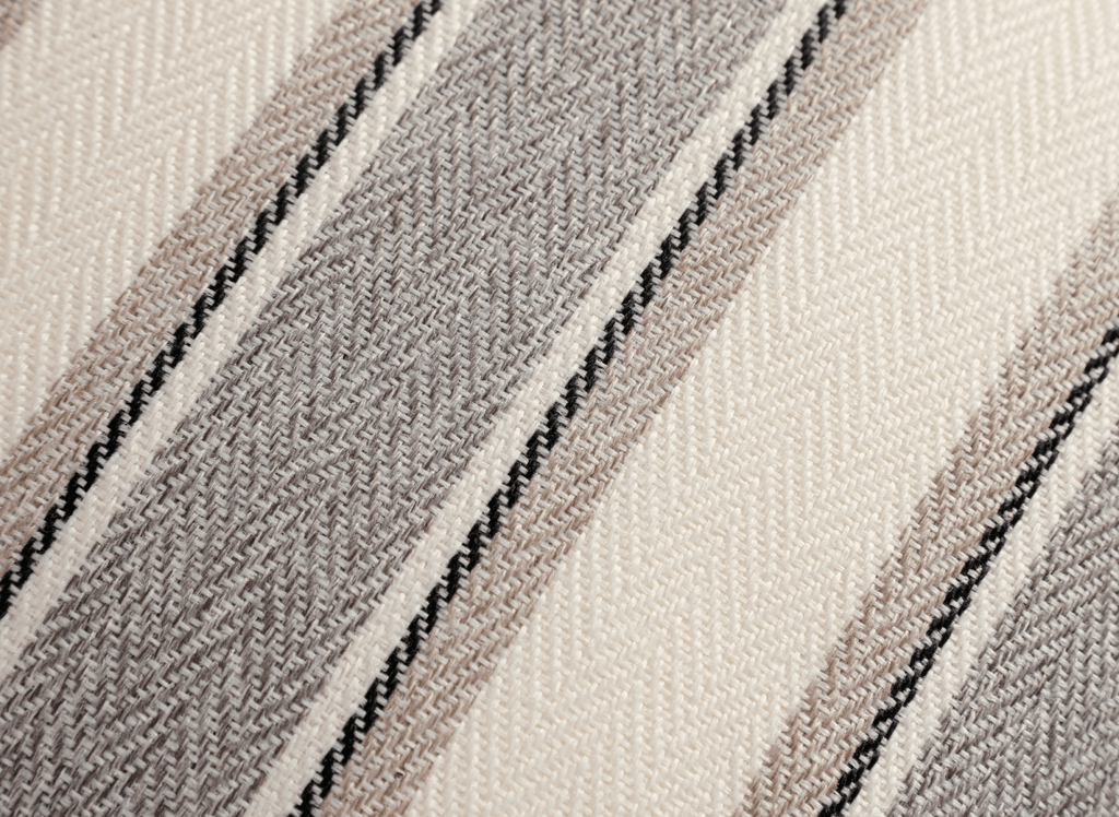Coussin beige et gris à rayures 45x45 cm RIVIERA