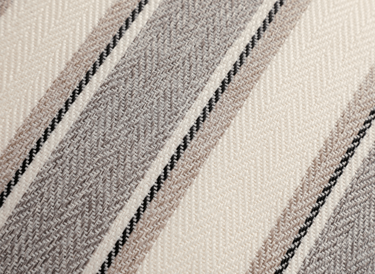 Coussin beige et gris à rayures 45x45 cm RIVIERA