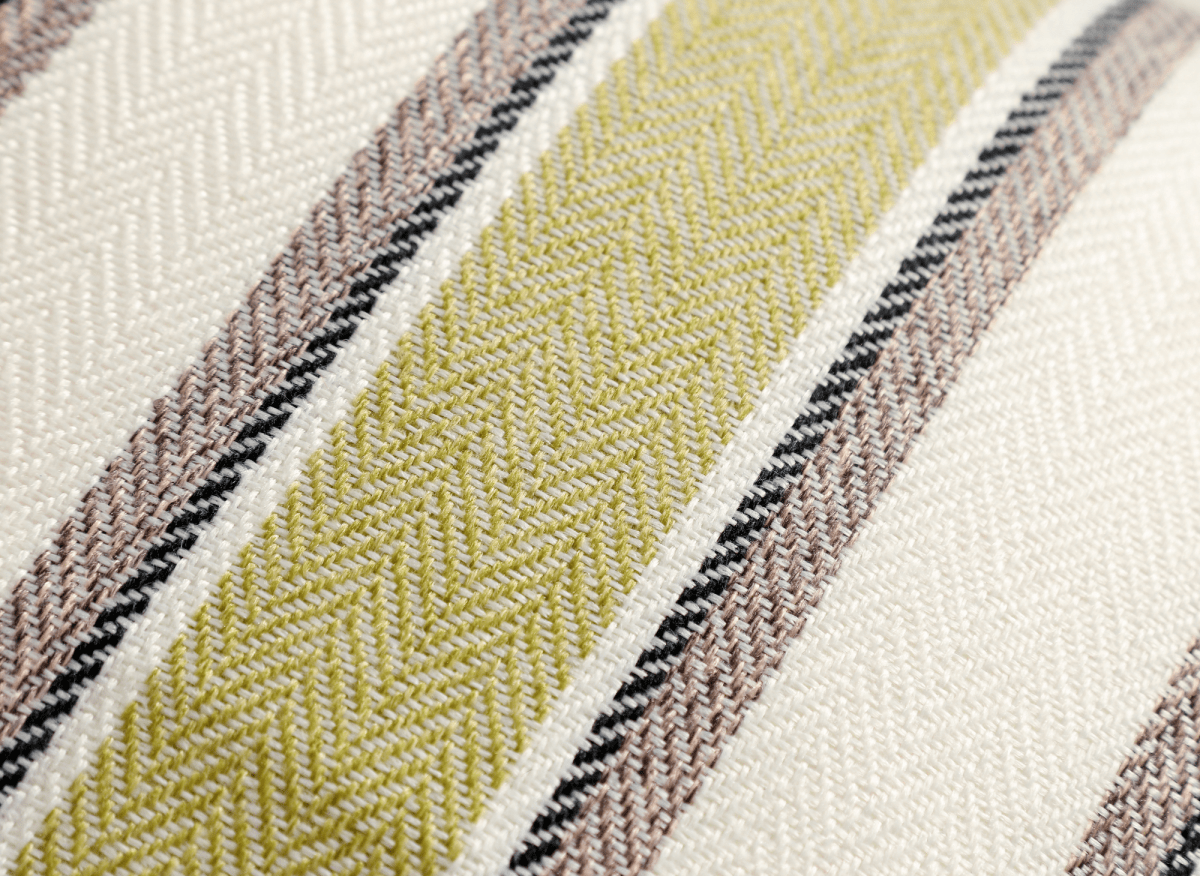Coussin beige et vert à rayures 45x45 cm RIVIERA