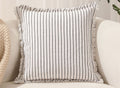 Coussin blanc à rayures noires 45x45 cm TALINA