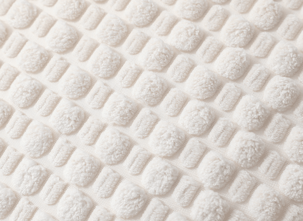Coussin blanc écru en tissu texturé doux 45x45 cm DUNE
