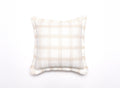 Coussin blanc et beige à carreaux 45x45 cm WARMY