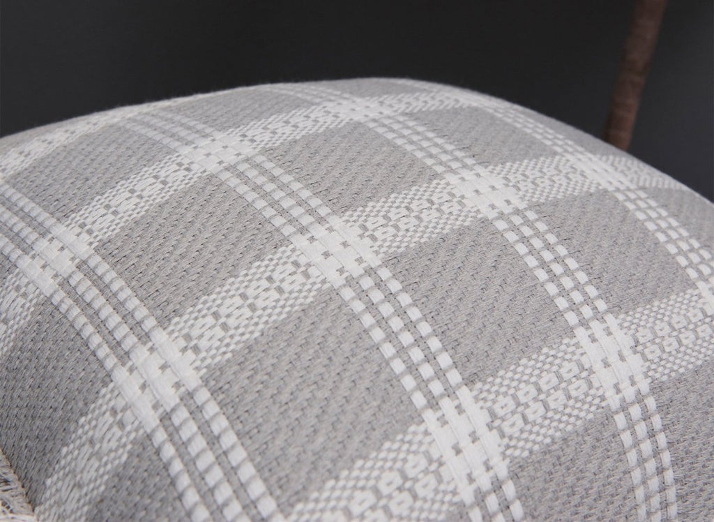 Coussin blanc et gris à carreaux 45x45 cm WARMY