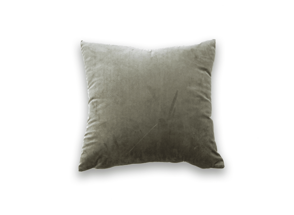 Coussin carré 45x45cm en velours gris foncé TYGA